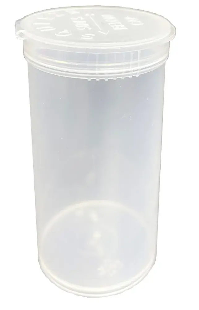 CLEAR TRANSLUCENT Pop Top Bottle 19 Dram (3.5gms) - Headshop.