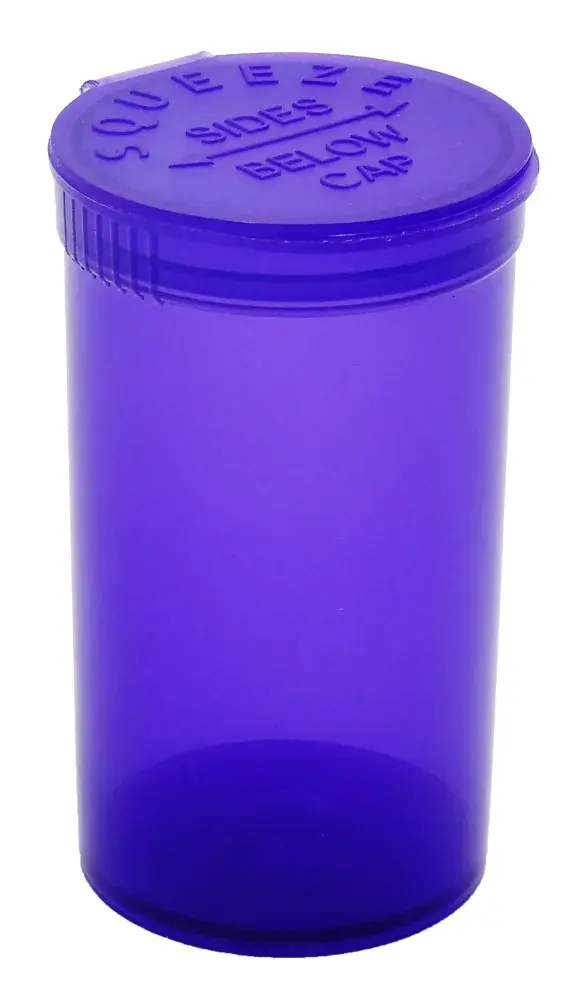 Purple Translucent Pop Top Bottle - Discount Cannabis Seeds Headshop.