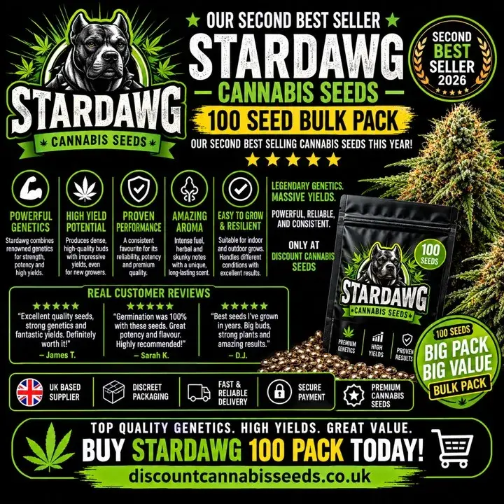 Stardawg Feminised Cannabis Seeds | 100 Bulk Feminised Cannabis Seeds