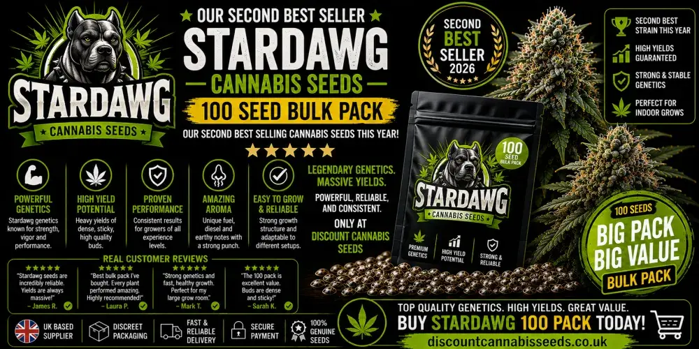 Stardawg Feminised Cannabis Seeds | 100 Bulk Feminised Cannabis Seeds