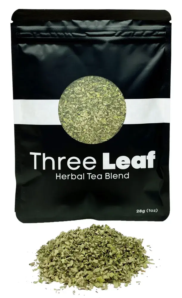 Three Leaf natural blend of organic herbs (28g). Headshop.