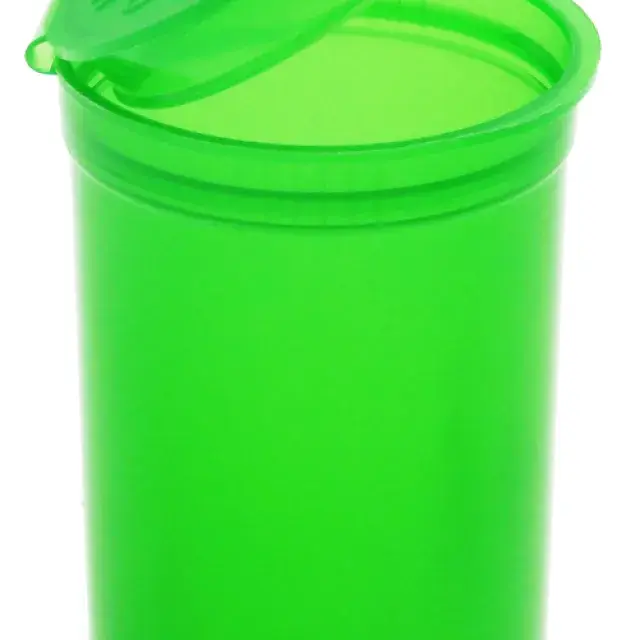 GREEN TRANSLUCENT Pop Top Bottle 19 Dram (3.5gms) - Headshop.