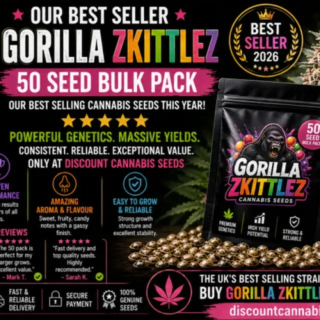 Gorilla Zkittlez Cannabis Seeds UK (Best Selling Bulk Pack 2026).