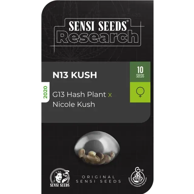 N13 Kush Feminised Cannabis Seeds - Sensi Seeds Research