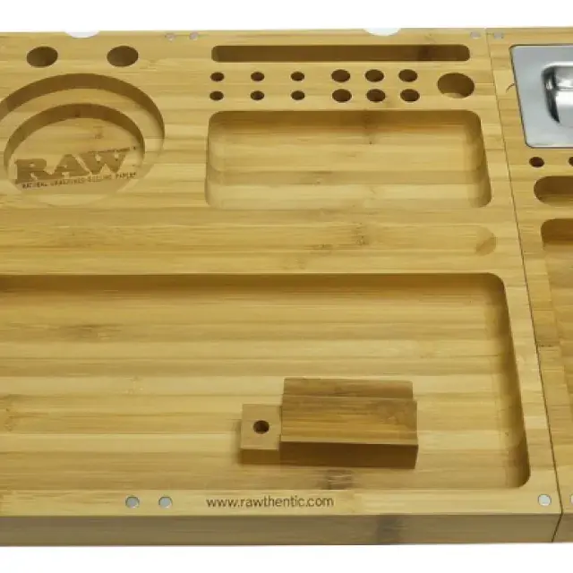 Raw Triple Flip Magnetic Bamboo Tray (50 x26 x2.5cm)