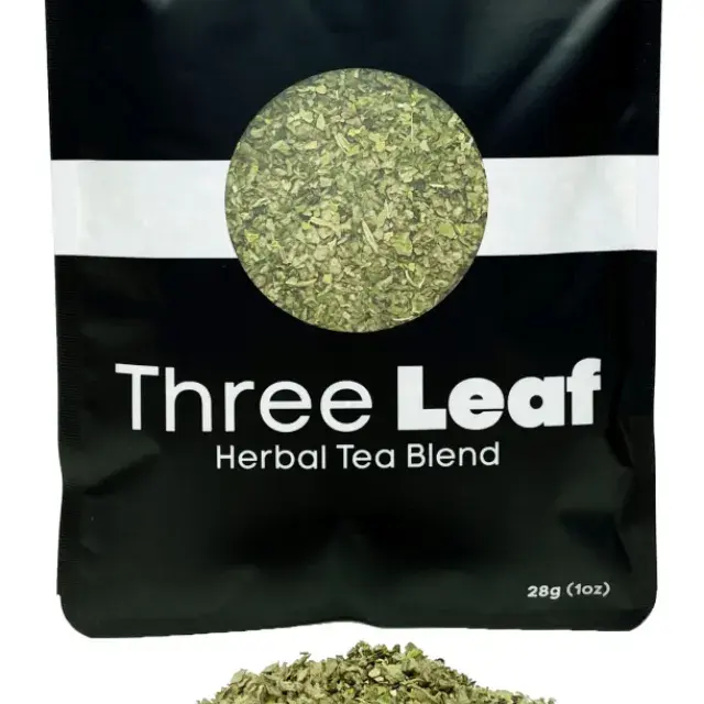 Three Leaf natural blend of organic herbs (28g). Headshop.