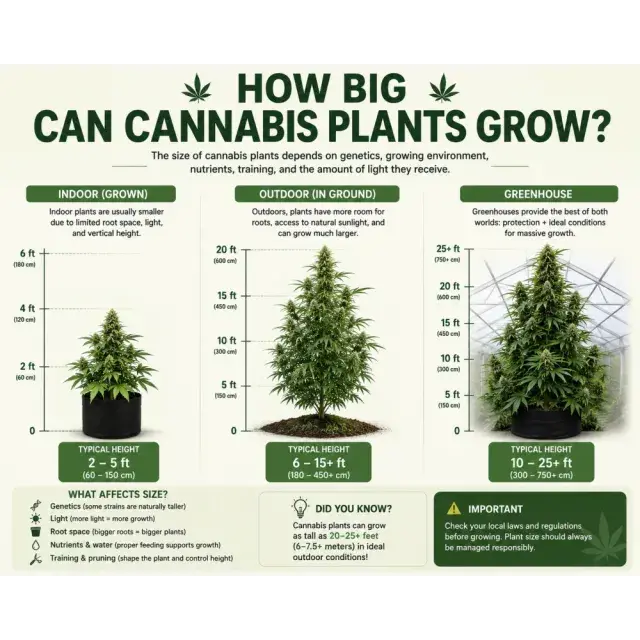 Cannabis Seeds: How Big Can Cannabis Plants Grow?
