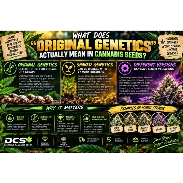Cannabis Seeds: What Does “Original Genetics” Actually Mean in Cannabis Seeds?