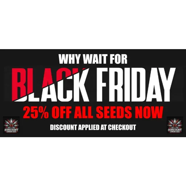 Black Friday Bargain: 25% Off All Bulk Cannabis Seeds.