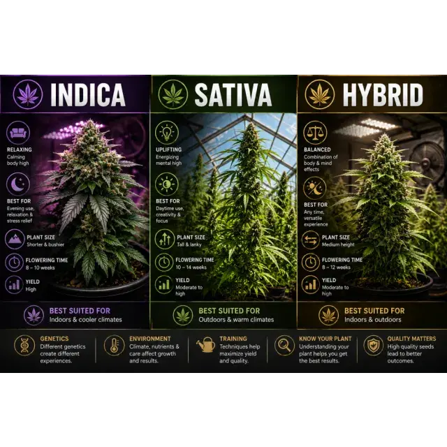 Cannabis Seeds: Indica vs Sativa vs Hybrid Cannabis Seeds?