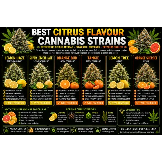 Cannabis Seeds: The Best Citrus Flavour Cannabis Strains.