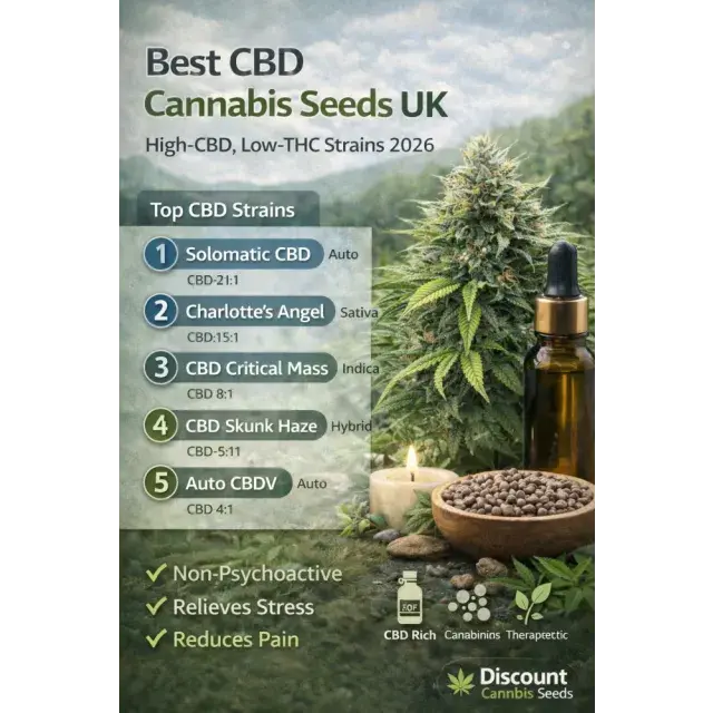 Best CBD Cannabis Seeds UK (Low THC, High CBD Strains 2026).