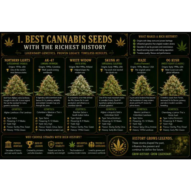 Cannabis Seeds: The Best Cannabis Seeds With the Richest History.