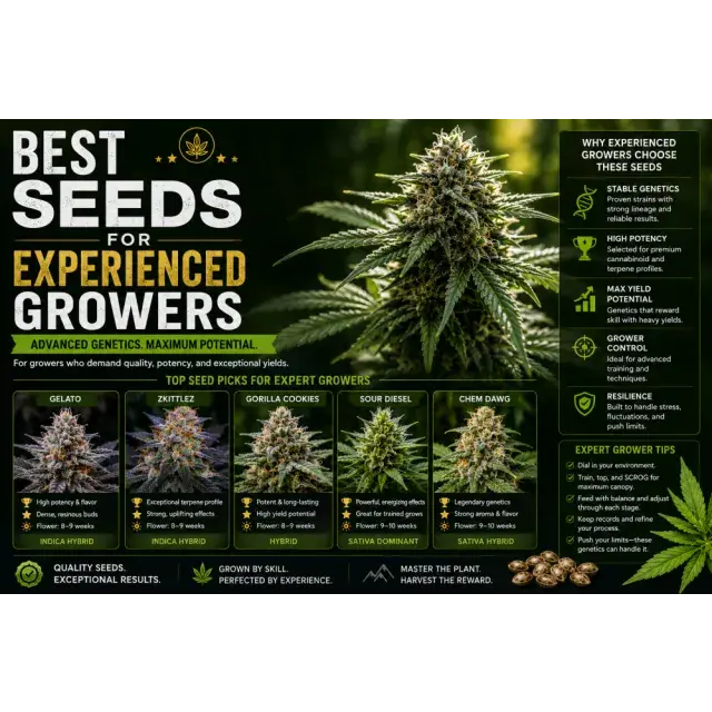 Cannabis Seeds: The Best Cannabis Seeds for Experienced Growers.