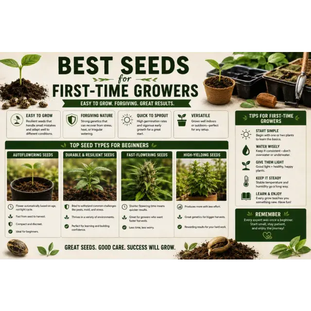 Cannabis Seeds: The Best Cannabis Seeds for First-Time Growers.