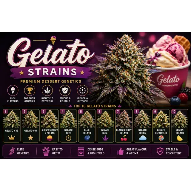 Best Gelato Cannabis Seeds Strains (Top Dessert Genetics Guide 2026)