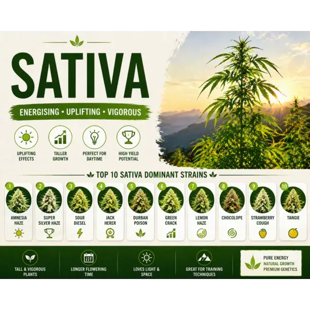 Best Sativa Dominant Cannabis Seeds (Top Energising Strains 2026).