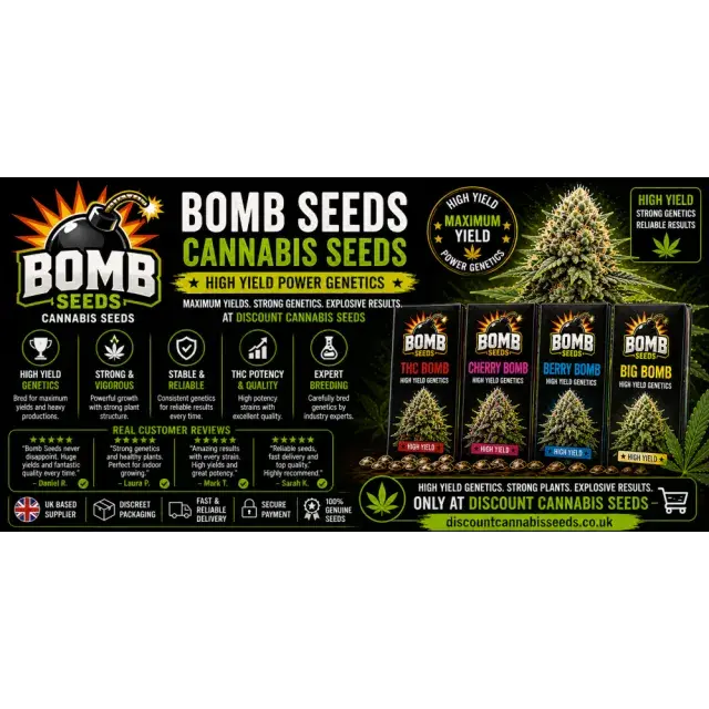 Bomb Seeds Cannabis Seeds (High Yield Power Genetics Review).