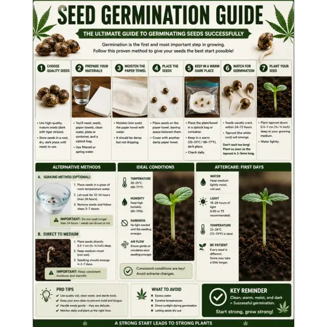Cannabis Seeds: The Guide to Germinating Cannabis Seeds Successfully