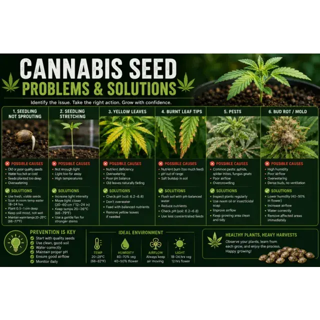Cannabis Seeds Problems and Solutions: A Troubleshooting Guide.