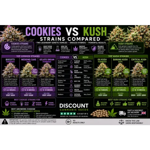 Cannabis Seeds: Cookies vs Kush Strains Compared.