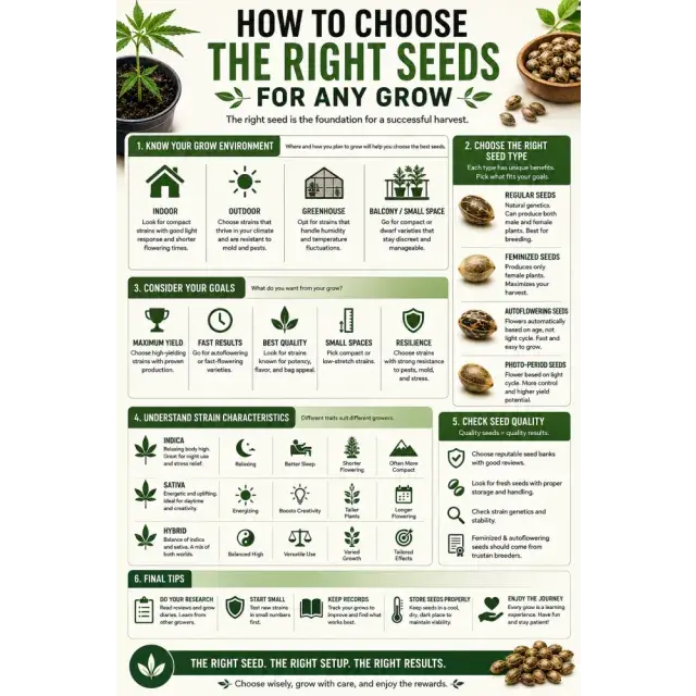 Cannabis Seeds: How to Choose the Right Cannabis Seeds for Any Grow.