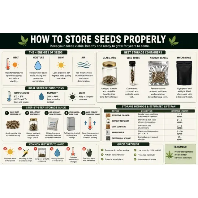 Cannabis Seeds: How to Store Cannabis Seeds Properly.