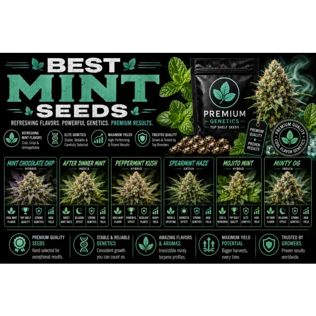 Cannabis Seeds Mint Strains Fresh, Cool-Flavoured Genetics Worth Growing.