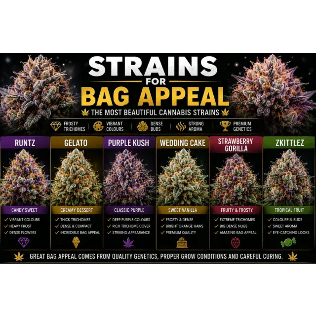 Cannabis Seeds: The Best Cannabis Strains for Bag Appeal.