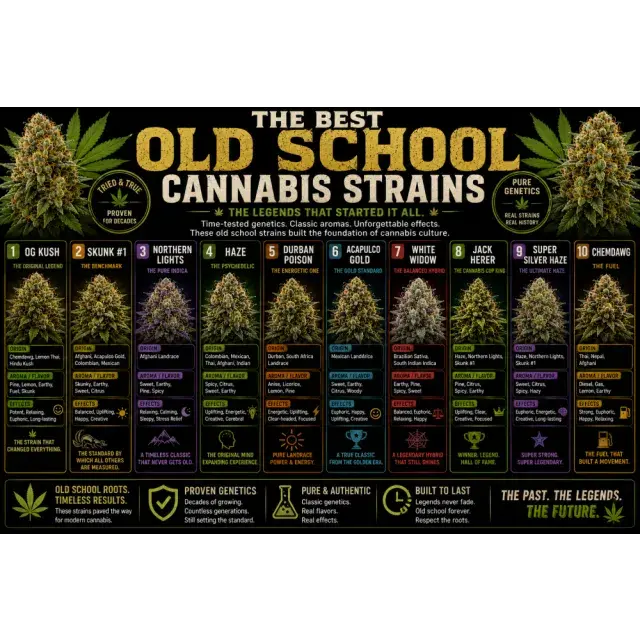 Cannabis Seeds: The Best Old School Cannabis Strains.