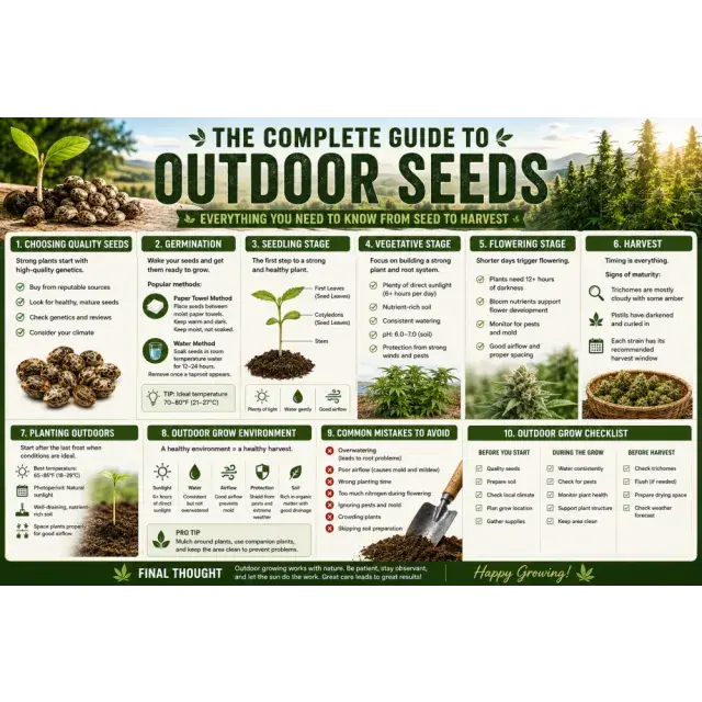 Cannabis Seeds: The Complete Guide to Outdoor Cannabis Seeds.