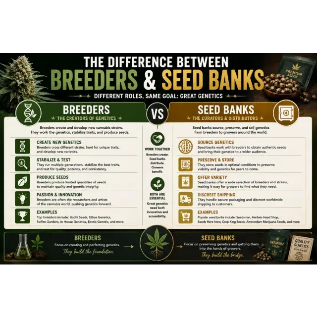 Cannabis Seeds: The Difference Between Breeders and Seed Banks.