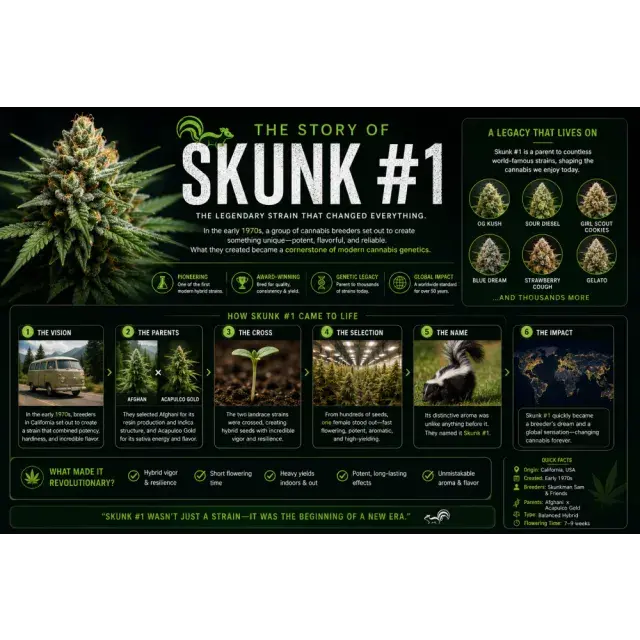 Cannabis Seeds: The Story of Skunk #1 Cannabis Seeds.