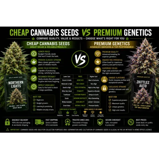 Cannabis Seeds: Cheap Cannabis Seeds vs Premium Genetics.