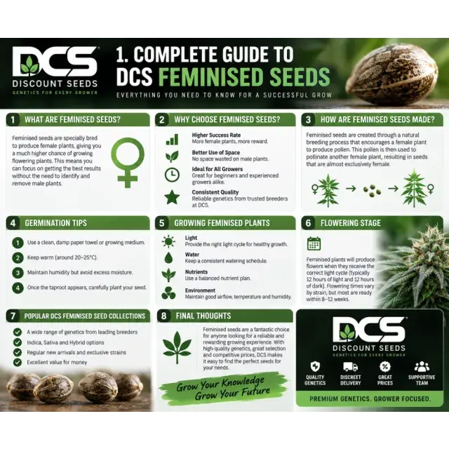 Cannabis Seeds: Complete Guide to DCS Feminised Cannabis Seeds.
