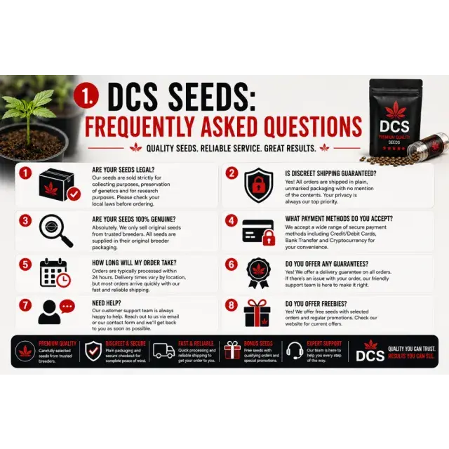 Cannabis Seeds: DCS Cannabis Seeds: Frequently Asked Questions.