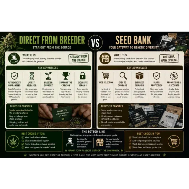 Cannabis Seeds: Direct From Breeder vs Seed Store: Where Should You Buy