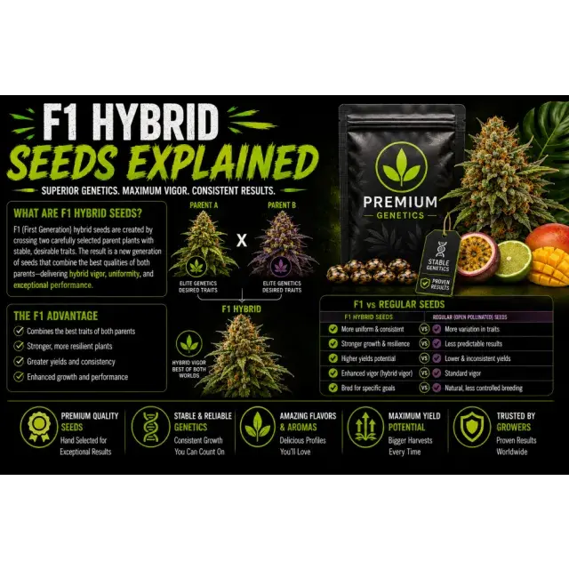 Cannabis Seeds: F1 Hybrid: First-Generation Cannabis Genetics.
