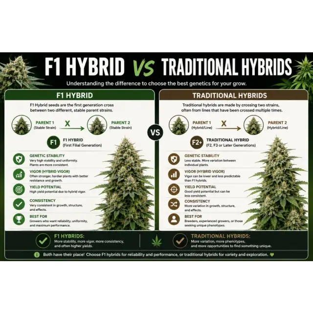 Cannabis Seeds: F1 Hybrid vs Traditional Hybrid Cannabis Seeds.