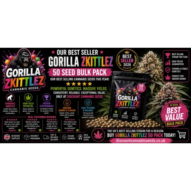 Gorilla Zkittlez Cannabis Seeds UK (Best Selling Bulk Pack 2026)