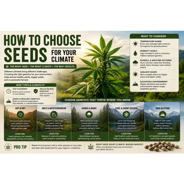 Cannabis Seeds: How to Choose Cannabis Seeds for Your Climate.
