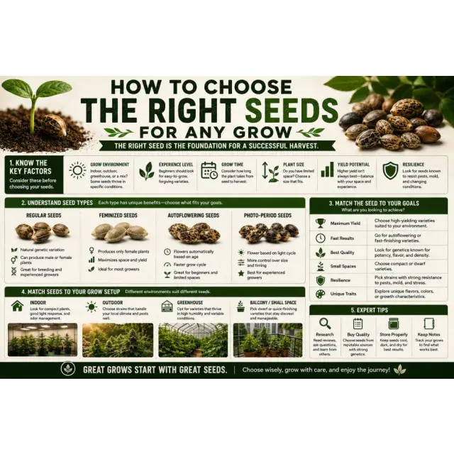 Cannabis Seeds: How to Choose the Right Seeds for Any Grow.