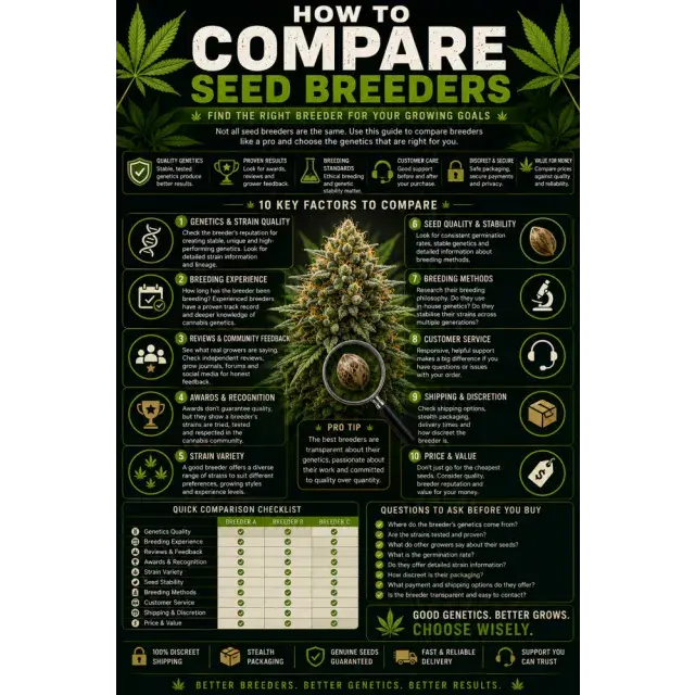Cannabis Seeds: How to Compare Cannabis Seed Breeders.