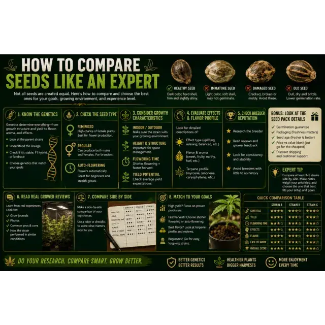 Cannabis Seeds: How to Compare Cannabis Seeds Like an Expert.