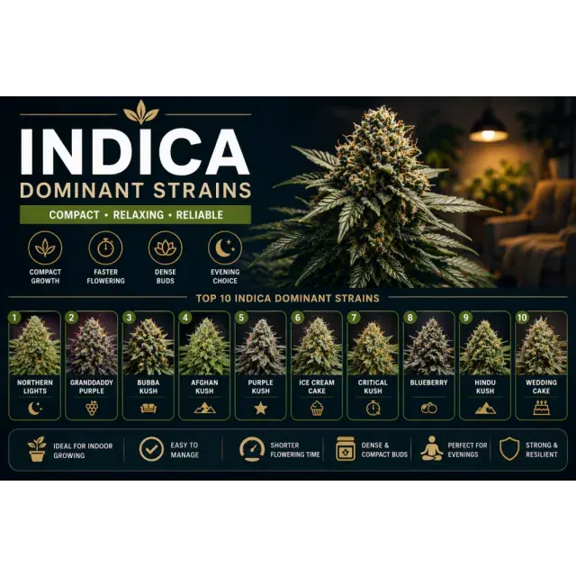 Indica Dominant Cannabis Seeds Strains (Relaxing Varieties 2026).