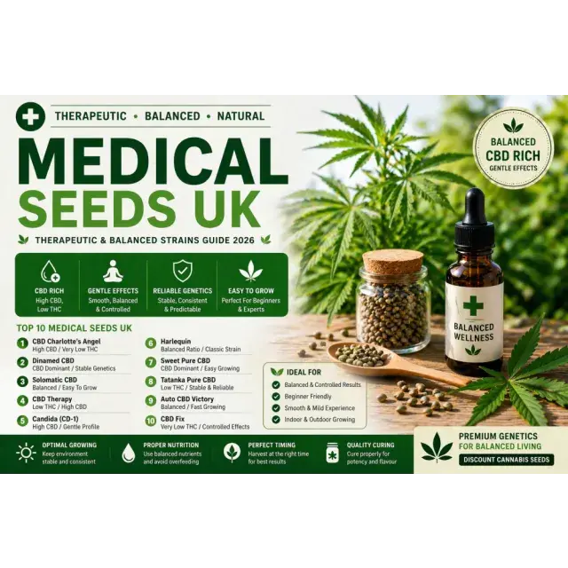 Medical Cannabis Seeds (Therapeutic & Balanced Strains Guide 2026)
