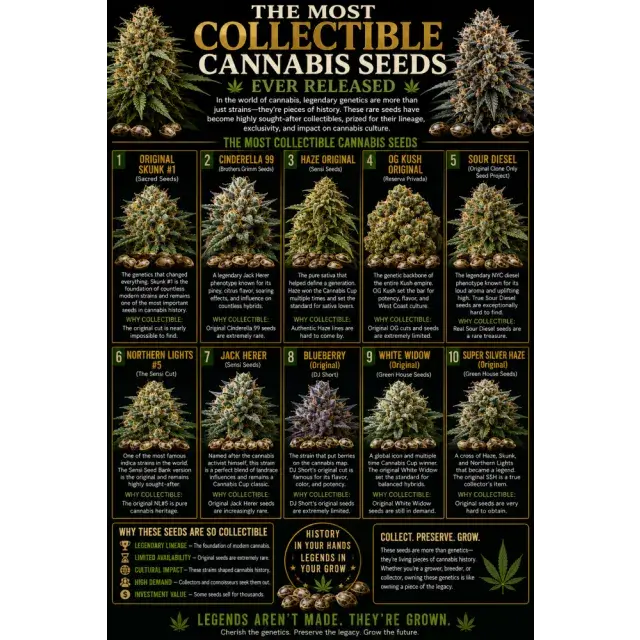 Cannabis Seeds: The Most Collectible Cannabis Seeds Ever Released.