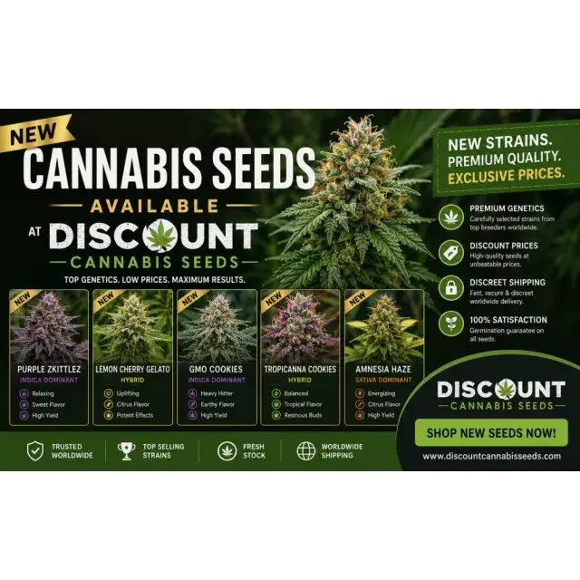 New Cannabis Seeds Available at Discount Cannabis Seeds