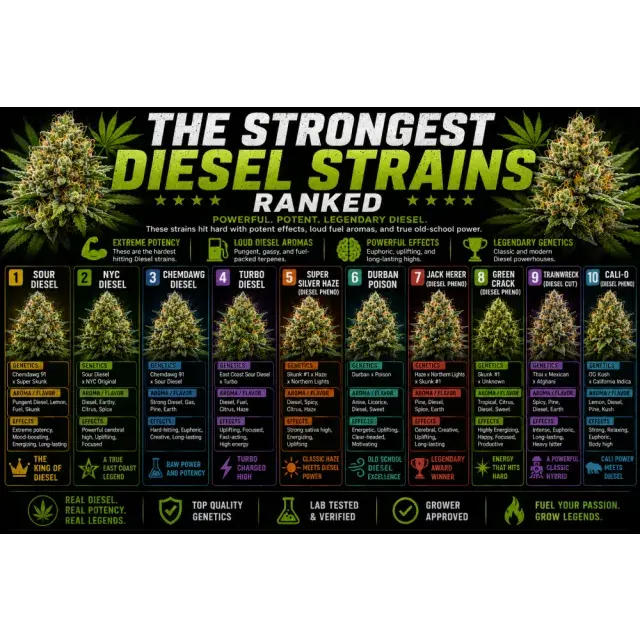 Cannabis Seeds: The Strongest Diesel Strains Ranked.