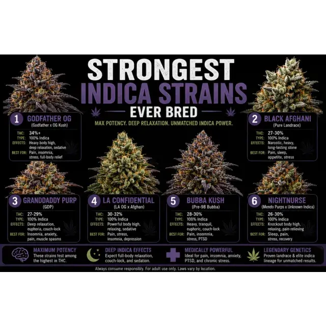 Cannabis Seeds: Strongest Indica Cannabis Seeds Strains Ever Bred.